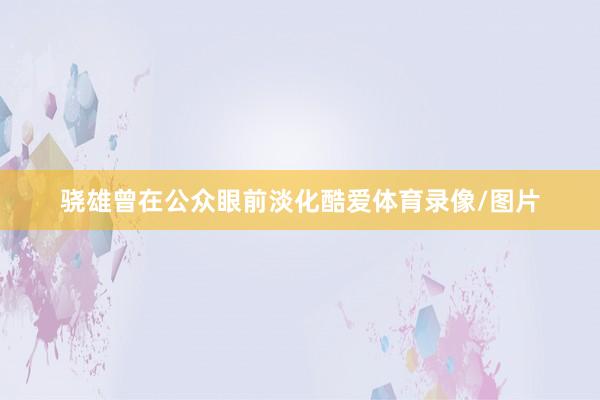 骁雄曾在公众眼前淡化酷爱体育录像/图片